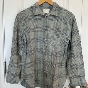 Classic J. Crew Mint Green Plaid Flannel Shirt